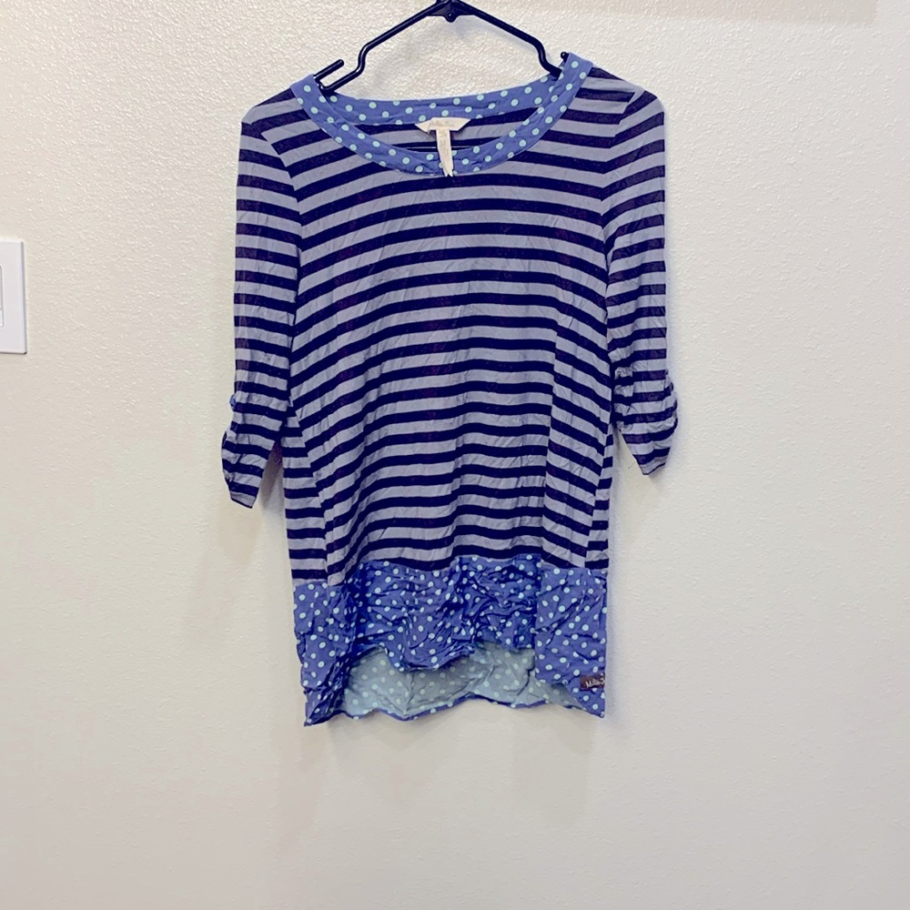 This is a Matilda, Jane shirt women’s black blue and green